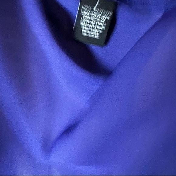 Zac & Rachel Purple Flowy Cuffed Sleeve Tunic Blouse Size Large - Picture 8 of 16